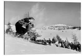 Aluminiumsbilde Skier Rosmarie Bleuer, 1948 In St. Moritz