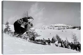 Leinwandbild Skier Rosmarie Bleuer, 1948 In St. Moritz - Vintage Ski Collection