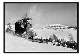 Gerahmter Kunstdruck Skier Rosmarie Bleuer, 1948 In St. Moritz