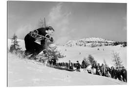 Quadro em plexi-alumínio Skier Rosmarie Bleuer, 1948 In St. Moritz
