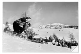 Sticker mural Skier Rosmarie Bleuer, 1948 In St. Moritz