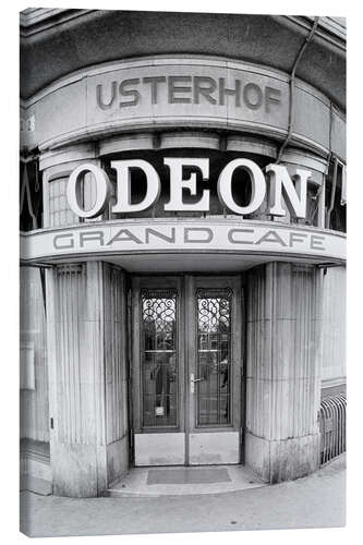 Tableau sur toile Grand Cafe Odeon at Bellevueplatz, Zurich, 1970