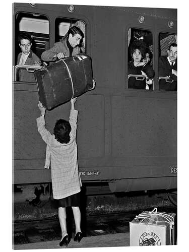 Cuadro de metacrilato Italian guest workers travel to Italy for the elections, 1963