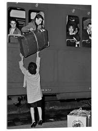 Gallery Print Italienische Gastarbeiter reisen für die Wahlen nach Italien, 1963