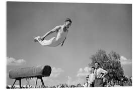 Akrylglastavla Gymnast Hans Eugster in Helsinki, 1952