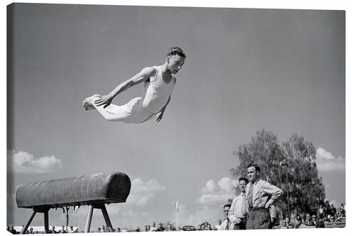 Canvas print Gymnast Hans Eugster in Helsinki, 1952