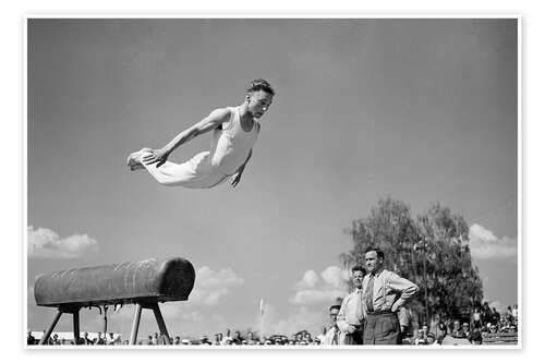 Poster Gymnast Hans Eugster in Helsinki, 1952