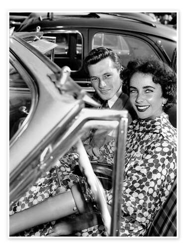 Plakat Elizabeth Taylor and "Nicky" Hilton, Berne, 1950