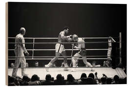 Holzbild Muhammad Ali gegen Jürgen Blin, 1971