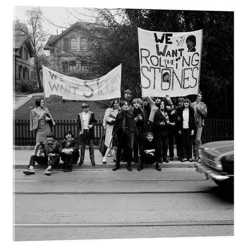Quadro em acrílico Rolling Stones Fans, Switzerland, 1967