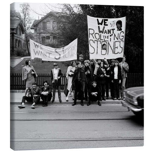 Canvas print Rolling Stones Fans, Switzerland, 1967