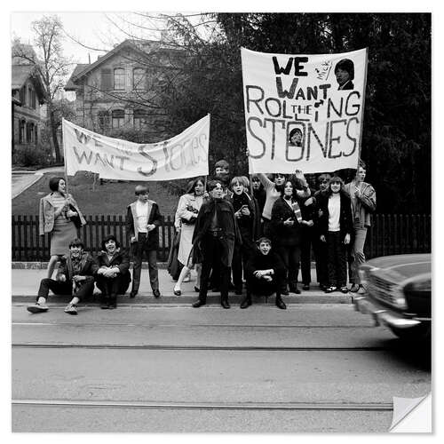 Naklejka na ścianę Rolling Stones Fans, Switzerland, 1967