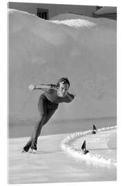 Acrylic print Swiss Speed Skater Walter Birk, 1975