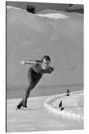 Aluminiumsbilde Swiss Speed Skater Walter Birk, 1975