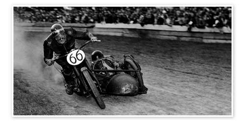 Poster Motorbike race in Zurich, 1952