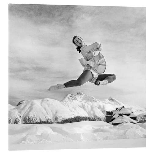 Cuadro de metacrilato Ice figure skater Barbara Ann Scott, St. Moritz, 1948