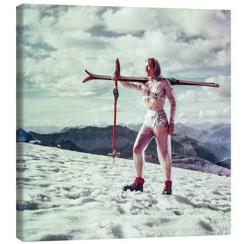 Lærredsbillede Winter Sports Ski Fashion, Switzerland, 1959