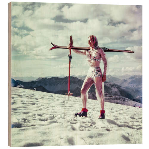 Hout print Winter Sports Ski Fashion, Switzerland, 1959