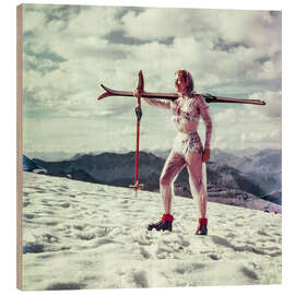 Cuadro de madera Winter Sports Ski Fashion, Switzerland, 1959