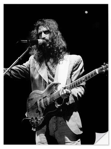 Muursticker Frank Zappa in Basel, 1974