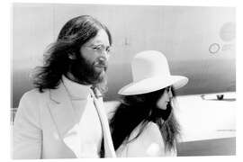Acrylic print John Lennon and Yoko Ono in Geneva, 1969