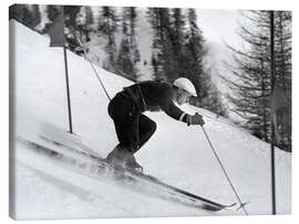 Lienzo Ski Racer Edi Reinalter, 1948 - Vintage Ski Collection