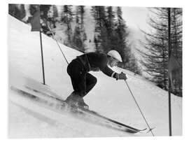 Hartschaumbild Skirennfahrer Edi Reinalter, 1948