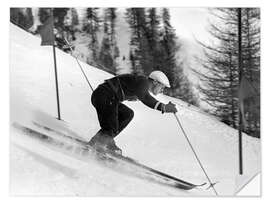 Wandsticker Skirennfahrer Edi Reinalter, 1948