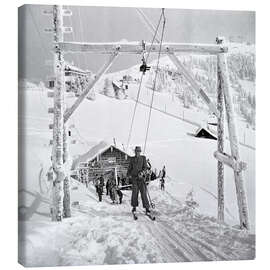 Leinwandbild Skilift Rigi-Rotstock, Schweiz, 1941 - Vintage Ski Collection