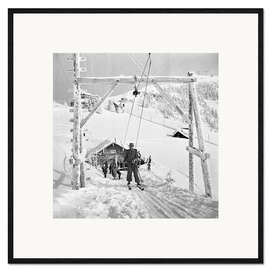 Impression artistique encadrée Ski lift "Rigi-Rotstock", Switzerland, 1941