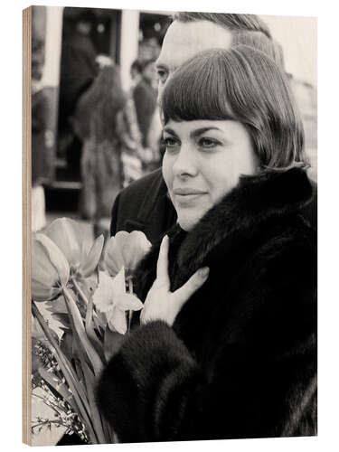 Quadro de madeira Mireille Mathieu, Zurich, 1971