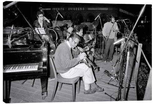 Canvas print Chet Baker at the "Lugano Estival Jazz", 1980