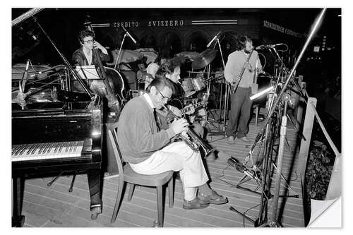 Selvklebende plakat Chet Baker at the "Lugano Estival Jazz", 1980