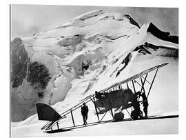 Gallery Print Flugpionier Francois Durafour landet auf dem Mont Blanc, 1921