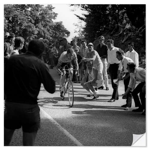 Wall sticker 3rd stage of the Tour from Delsberg to Basel, 1964