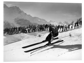 Acrylic print Ski Racer Karl Molitor in St. Moritz, 1948