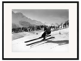 Impression artistique encadrée Ski Racer Karl Molitor in St. Moritz, 1948