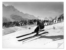 Sticker mural Ski Racer Karl Molitor in St. Moritz, 1948