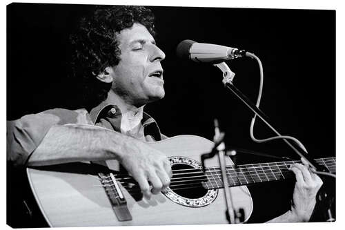 Stampa su tela Leonard Cohen at the Montreux Jazz Festival, 1976