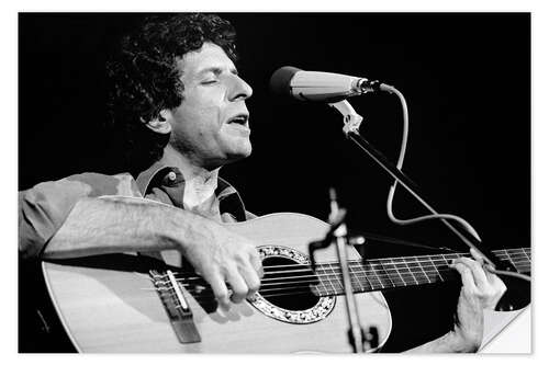 Adesivo murale Leonard Cohen at the Montreux Jazz Festival, 1976