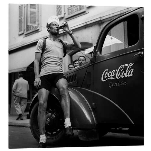 Akrylbilde Gottfried Weilenmann before the Tour de Suisse, 1949