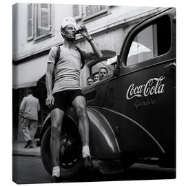 Leinwandbild Gottfried Weilenmann vor der Tour de Suisse, 1949