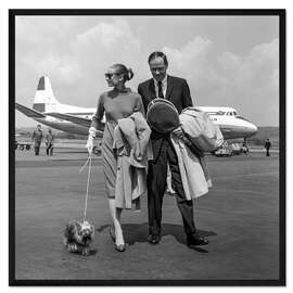 Gerahmter Kunstdruck Mel Ferrer und Audrey Hepburn, Zürich, 1959