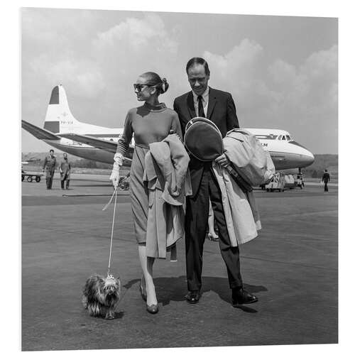 Hartschaumbild Mel Ferrer und Audrey Hepburn, Zürich, 1959