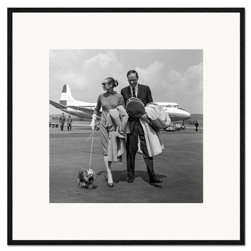Framed art print Mel Ferrer and Audrey Hepburn, Zurich, 1959