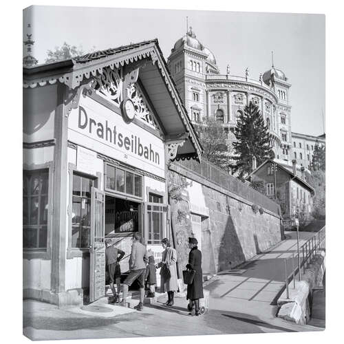 Canvas print The cable car Marzilibahn, Bern, 1942