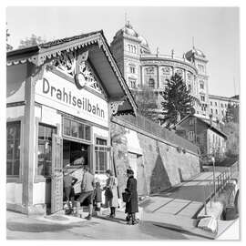 Wandsticker Drahtseilbahn Marzilibahn, Bern, 1942