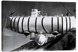 Canvas print Bathyscaphe Trieste is launched, 1960