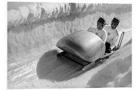 Hartschaumbild Zwei-Mann-Bob bei den Spielen in St. Moritz, 1948