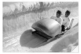 Sticker mural Two-man bobsled at the Games in St. Moritz, 1948